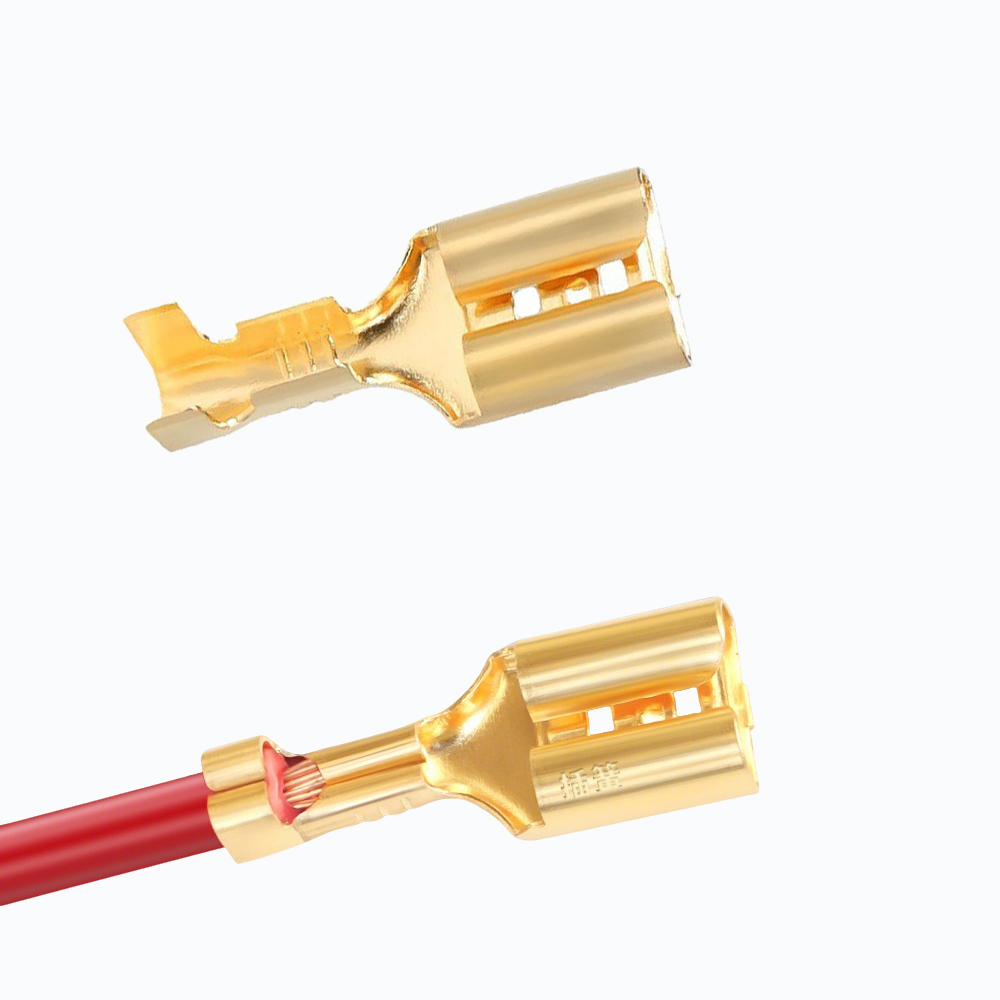 Push Fit Connector - 10/50/100 Sets Flat Push-On Cable Shoe