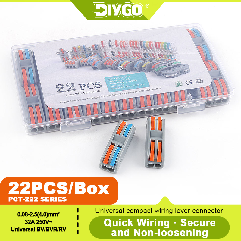 DIY GO 22PCS Lever Wire Connec - đánh giá và giá Push Fit Connector